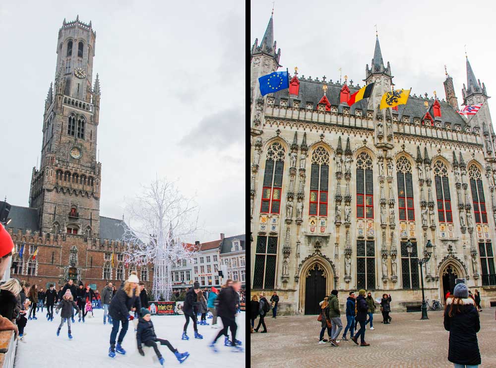 vinter i brugge, belgien