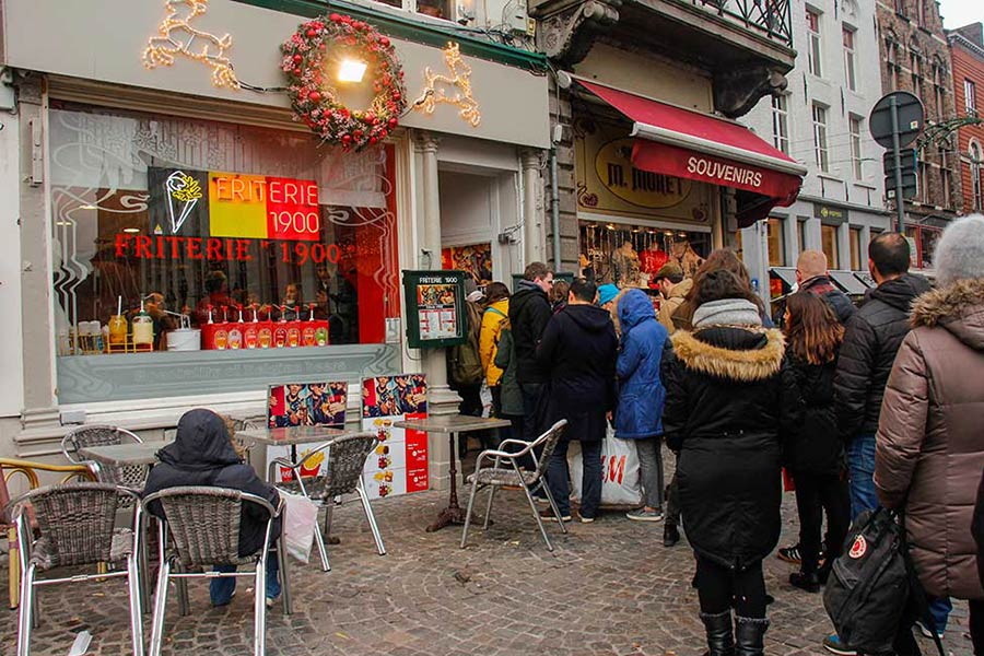 pommes fritter i Bruges