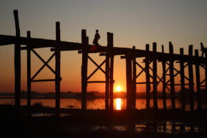 solnedgang i Myanmar