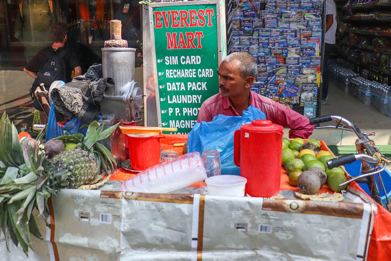 friskpresset juice i Kathmandu