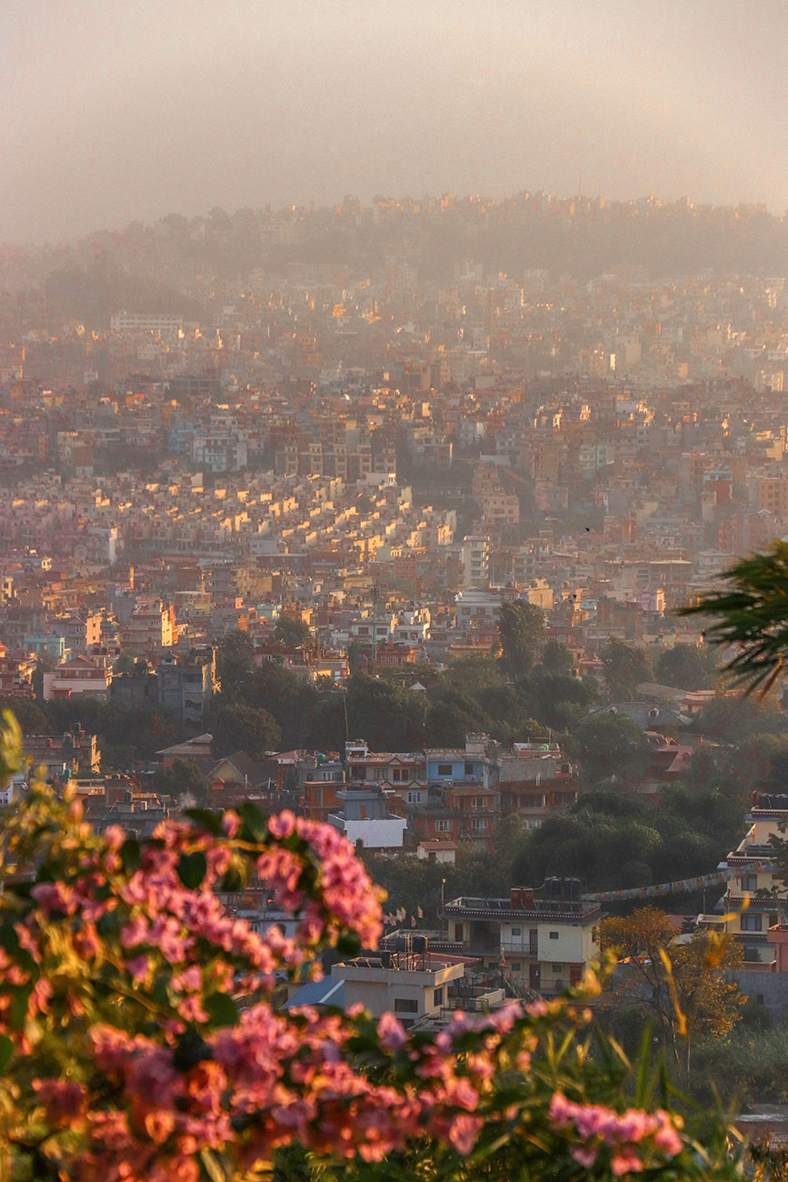 udsigten fra Swayambhunath Stupa, Kathmandu, Nepal