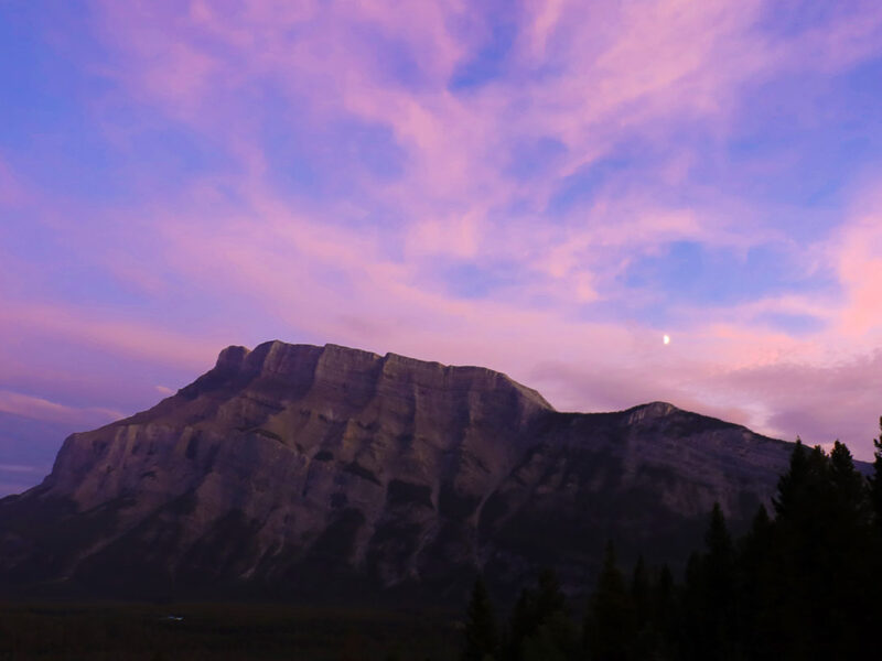 solnedgang i banff national park, canada