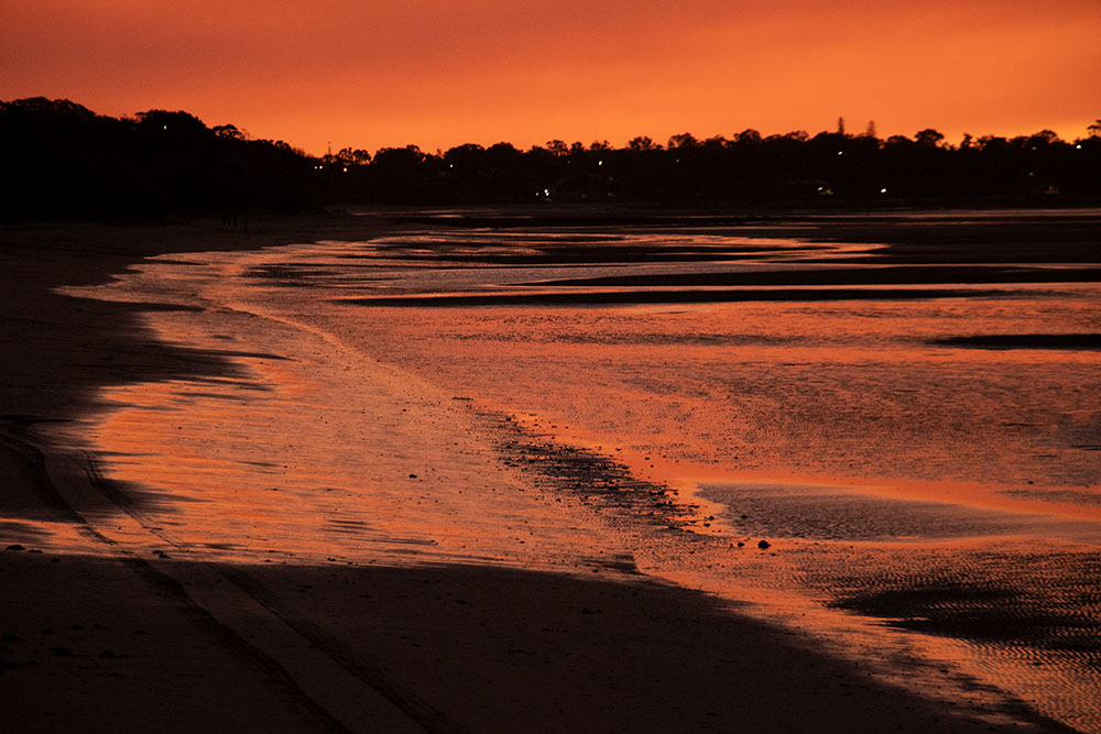 solnedgang i Hervey Bay